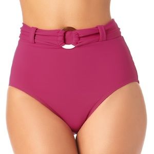 Anne Cole Soft Belted High Waist Swim Bottom: XS; NWT
